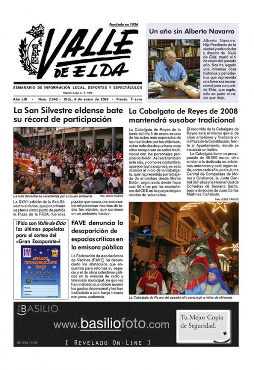 N&uacute;mero 2542<span>4 de enero de 2008</span>