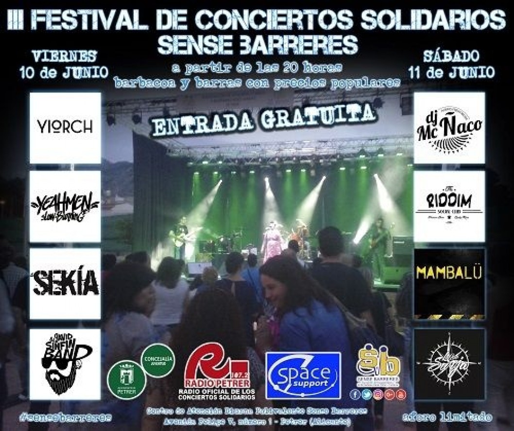 Sense Barreres acogerá este fin de semana su 3º Festival de Conciertos Solidarios Sense Barreres acogerá este fin de semana su 3º Festival de Conciertos Solidarios