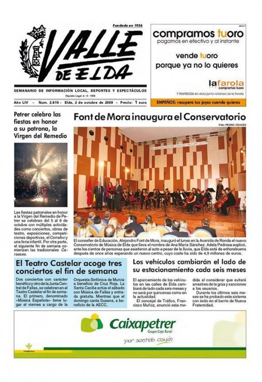 N&uacute;mero 2.615<span>2 de octubre de 2009</span>