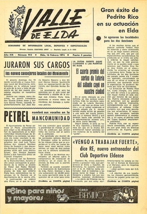 N&uacute;mero 0912<span>16 de febrero de 1974</span>