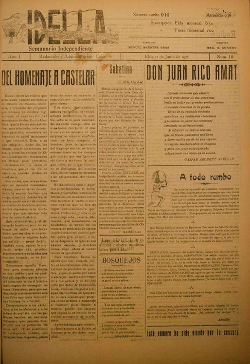 Idella n&ordm; 019<span>A&ntilde;o 1926</span>