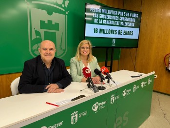 El Ayuntamiento de Petrer recibe 16 millones de euros en subvenciones por parte de la Generalitat esta legislatura