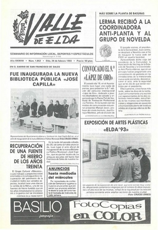 N&uacute;mero 1.852<span>26 de febrero de 1993</span>