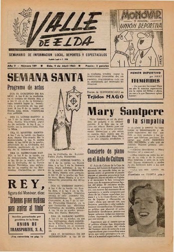 N&uacute;mero 0189 - 9 de abril de 1960