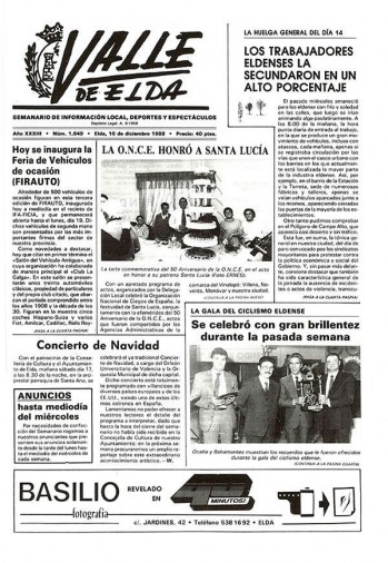 N&uacute;mero 1.649 - 16 de diciembre de 1988