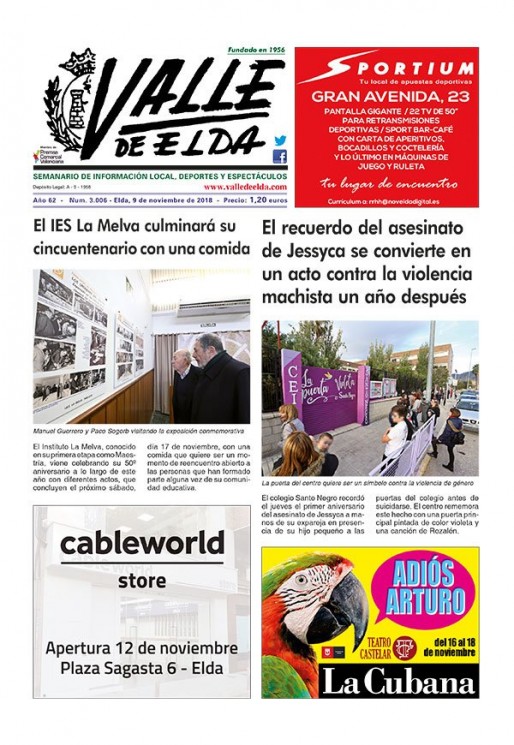 N&uacute;mero 3.006<span>9 de noviembre de 2018</span>