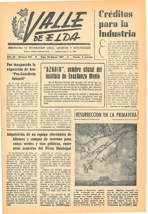 N&uacute;mero 0552<span>25 marzo de 1967</span>