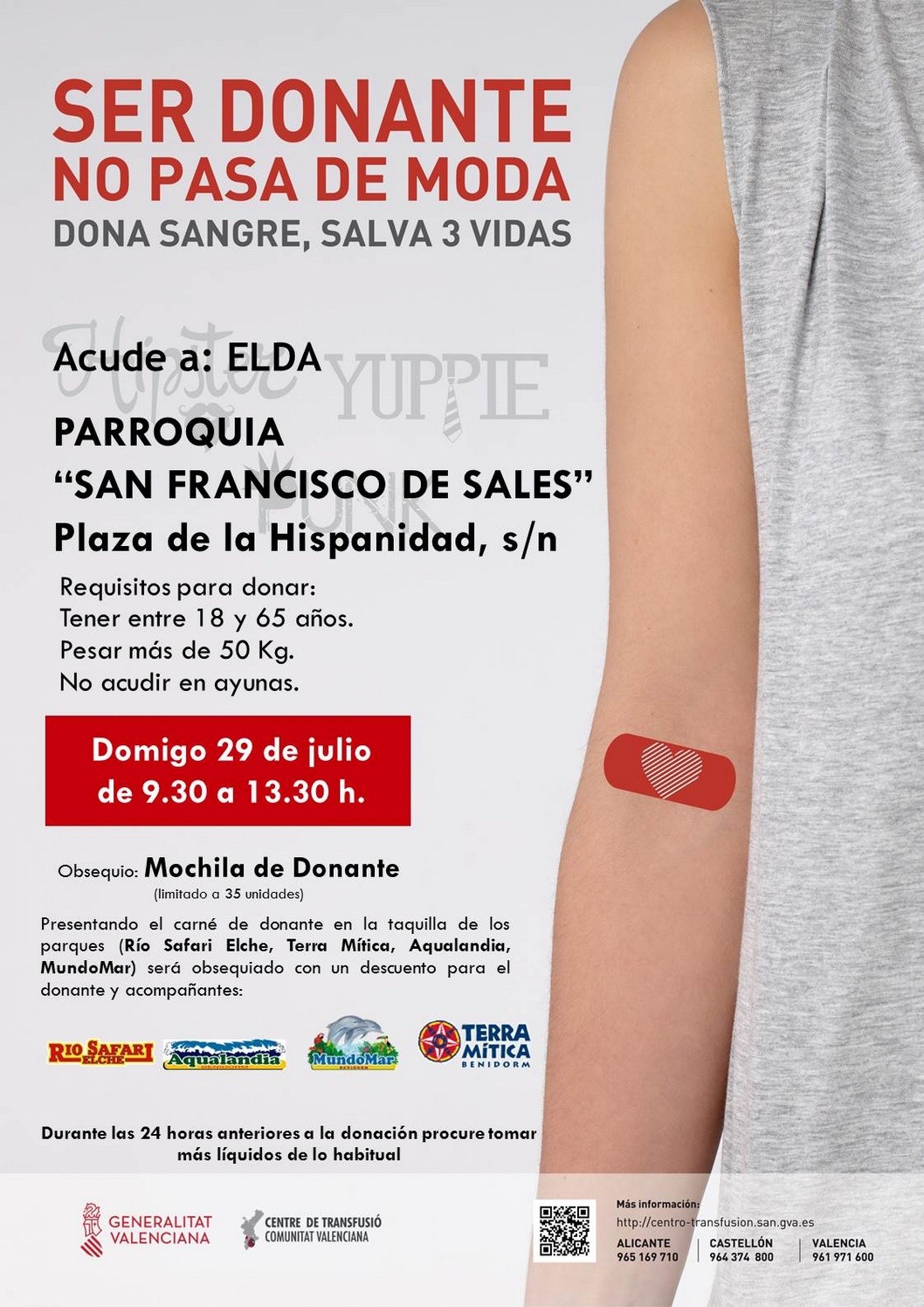 Donación de sangre en la parroquia San Francisco de Sales el domingo Donación de sangre en la parroquia San Francisco de Sales el domingo