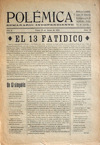 Pol&eacute;mica 13
