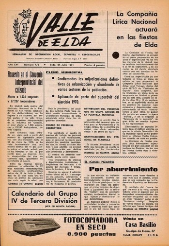 N&uacute;mero 0778 - 24 de julio de 1971