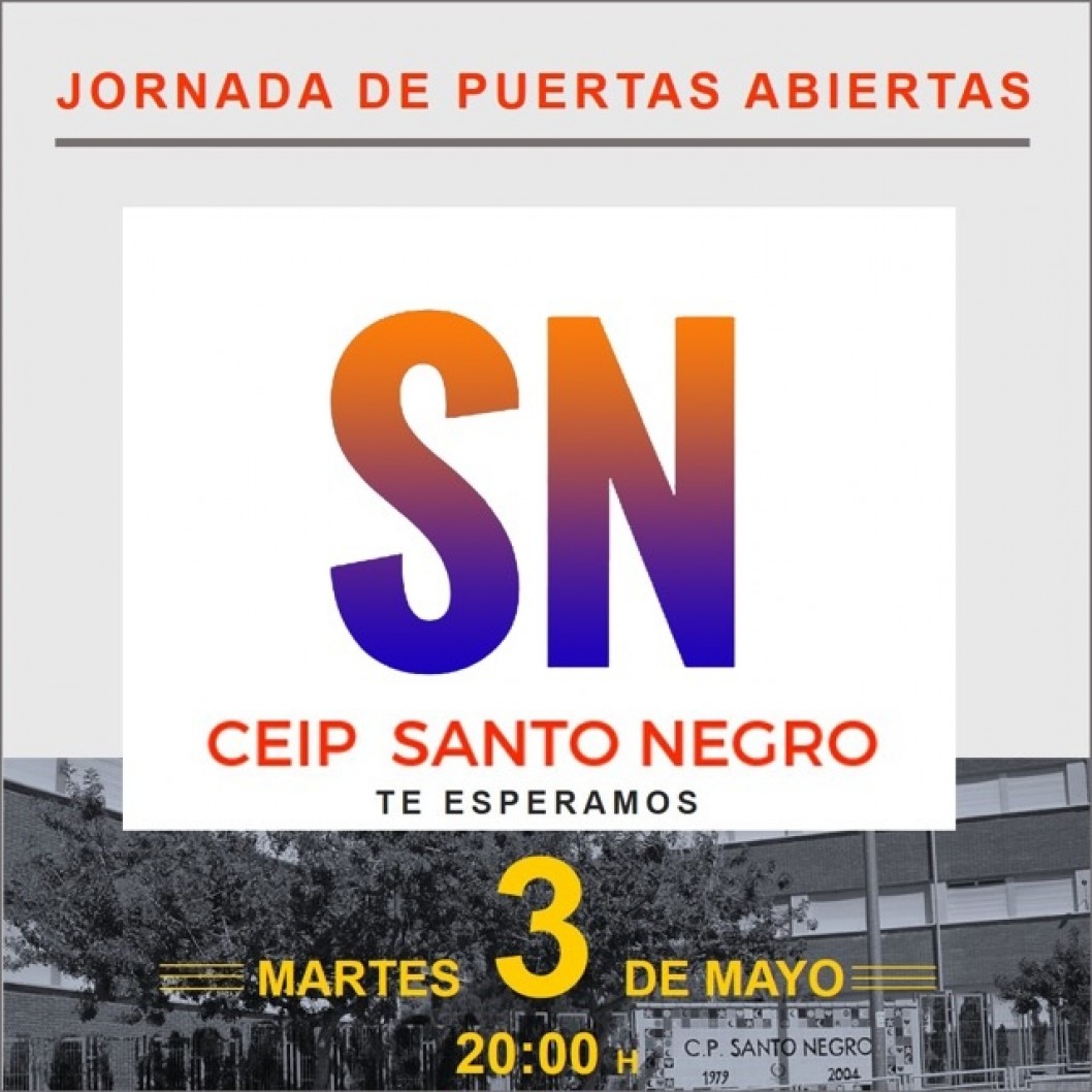 El colegio Santo Negro realizará una jornada de puertas abiertas para presentar su proyecto educativo El colegio Santo Negro realizará una jornada de puertas abiertas para presentar su proyecto educativo