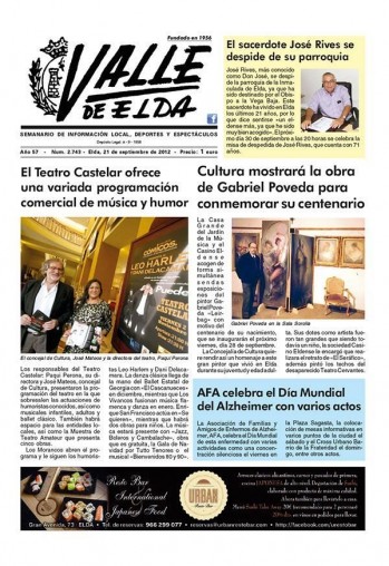 N&uacute;mero 2.743 - 21 de septiembre de 2012