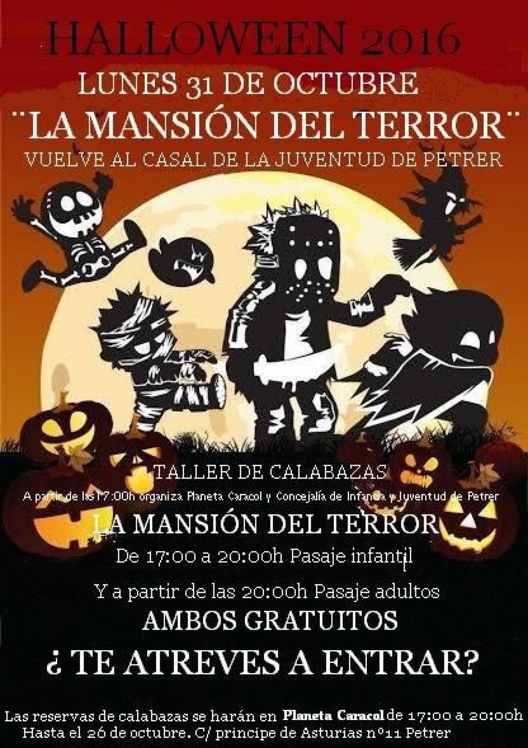 El miedo se apoderará de Petrer durante la noche más terrorífica del año El miedo se apoderará de Petrer durante la noche más terrorífica del año