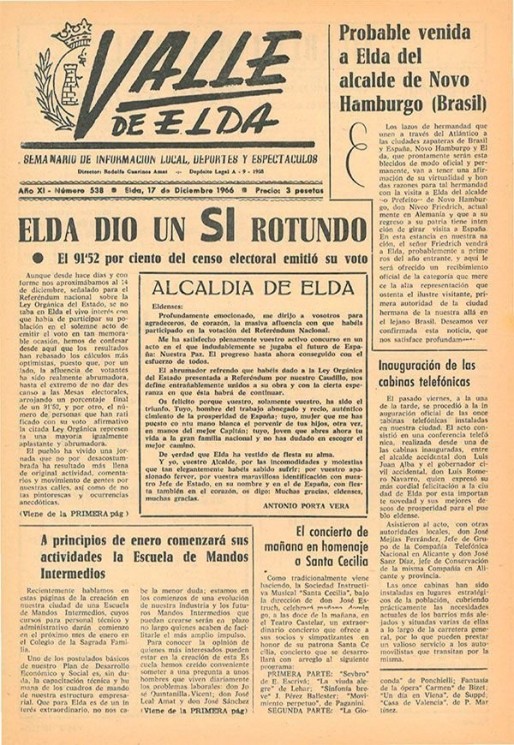 N&uacute;mero 0538<span>17 de diciembre de 1966</span>