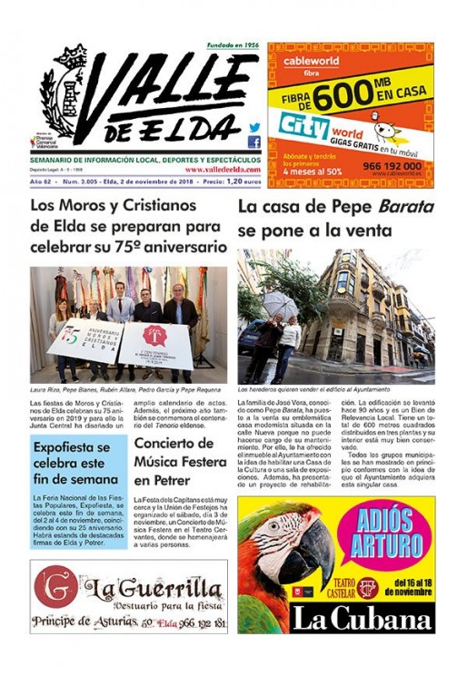 N&uacute;mero 3.005<span>2 de noviembre de 2018</span>