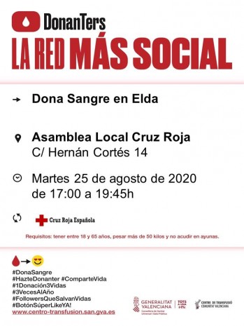 Donaci&oacute;n de sangre en la Asamblea Local de Cruz Roja Elda