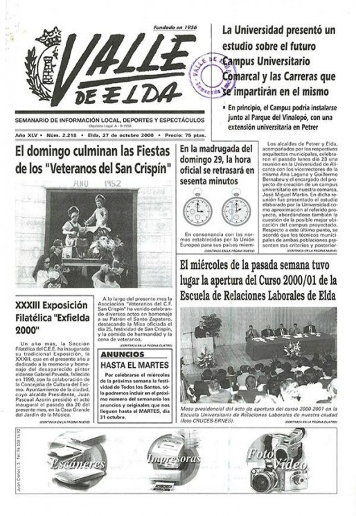 N&uacute;mero 2.218<span>27 de octubre de 2000</span>