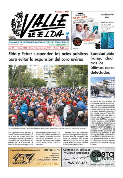 N&uacute;mero 3.065<span>13 de marzo de 2020</span>