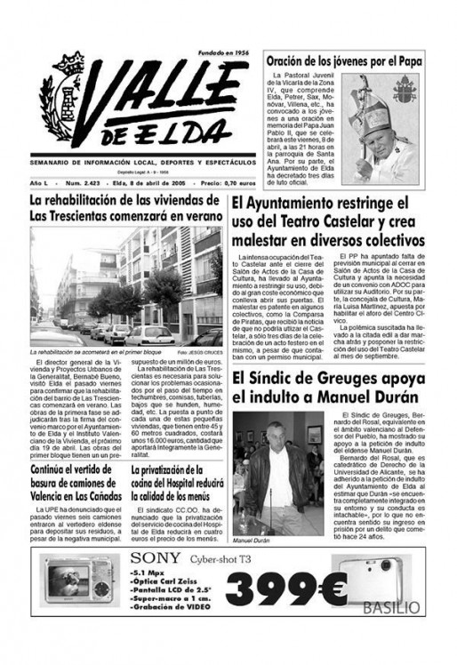 N&uacute;mero 2.423<span>8 de abril de 2005</span>