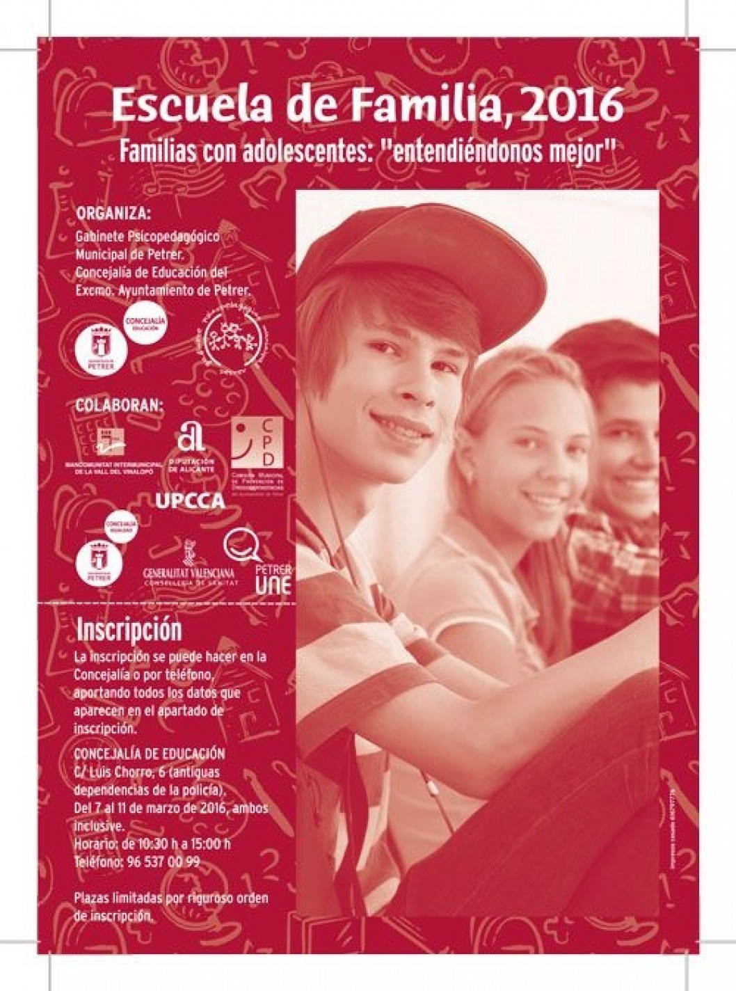 Petrer presenta la nueva edición de la Escuela de Familias "Entiéndenos mejor" sobre violencia de género Petrer presenta la nueva edición de la Escuela de Familias "Entiéndenos mejor" sobre violencia de género