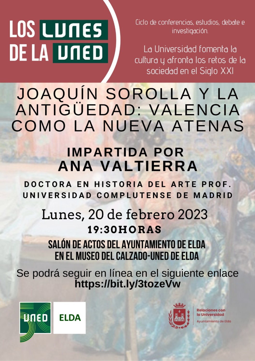 Los lunes de la UNED: "Joaquín Sorolla y la Antigüedad: Valencia como la nueva Atenas" por Ana Valtierra Los lunes de la UNED: "Joaquín Sorolla y la Antigüedad: Valencia como la nueva Atenas" por Ana Valtierra