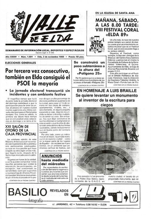 N&uacute;mero 1.691<span>3 de noviembre de 1989</span>