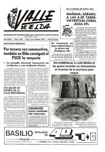 N&uacute;mero 1.691 - 3 de noviembre de 1989
