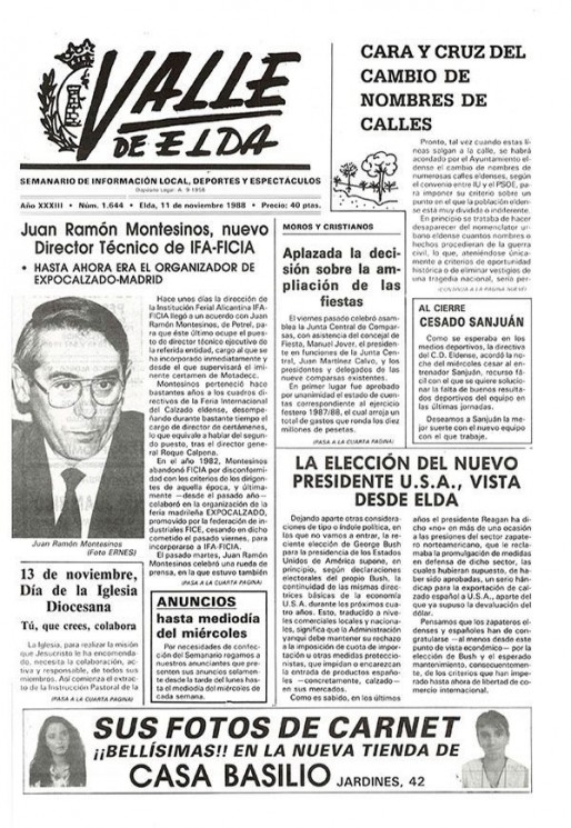 N&uacute;mero 1.644<span>11 de noviembre de 1988</span>