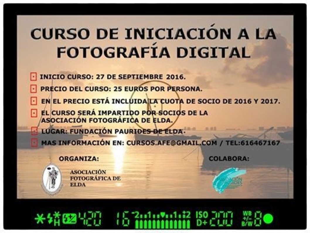 La Asociación Fotográfica de Elda realiza un curso básico de imagen digital La Asociación Fotográfica de Elda realiza un curso básico de imagen digital