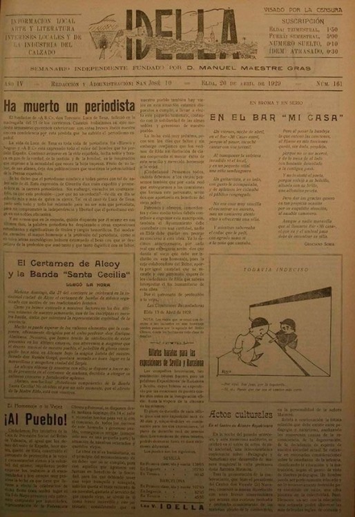 Idella n&ordm; 161<span>A&ntilde;o 1929</span>