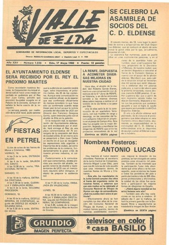 N&uacute;mero 1.233 - 17 de mayo de 1980
