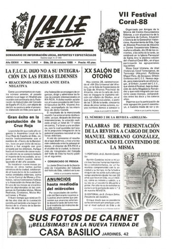 N&uacute;mero 1.642 - 28 de octubre de 1988