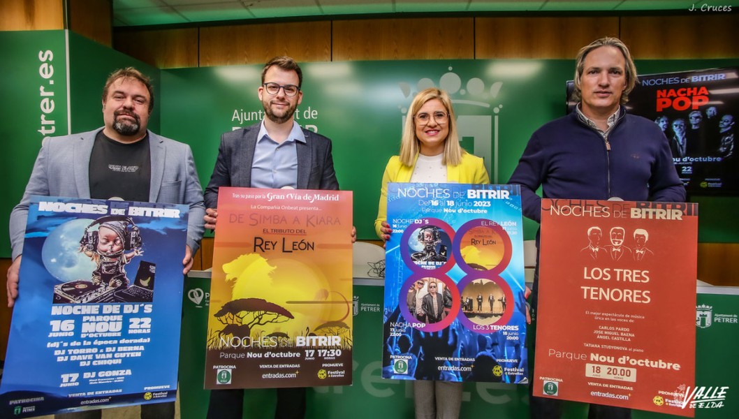 Nacha Pop o Los Tres Tenores en “Noches de Bitrir”, el nuevo festival de Petrer Nacha Pop o Los Tres Tenores en “Noches de Bitrir”, el nuevo festival de Petrer