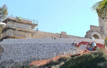 La reconstrucci&oacute;n del antemural del castillo finalizar&aacute; en abril pero las visitas tendr&aacute;n que esperar unos meses