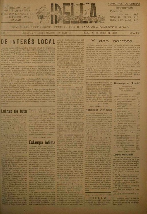 Idella n&ordm; 188<span>A&ntilde;o 1930</span>