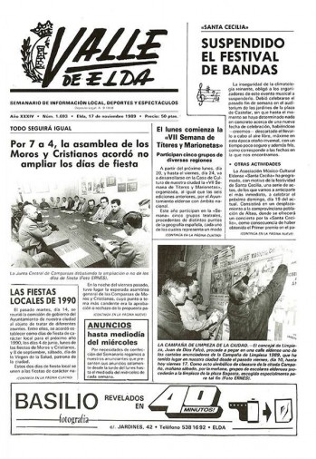 N&uacute;mero 1.693 - 17 de noviembre de 1989