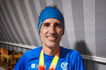 Miguel &Aacute;ngel S&aacute;nchez, del Club Atletismo Elda, doble subcampe&oacute;n de Espa&ntilde;a