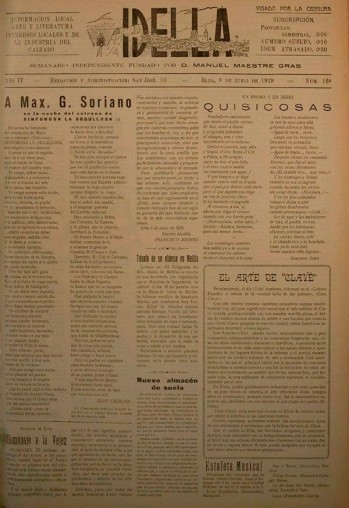 Idella n&ordm; 168 - A&ntilde;o 1929