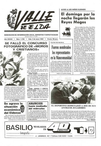 N&uacute;mero 1.796 - 3 de enero de 1992