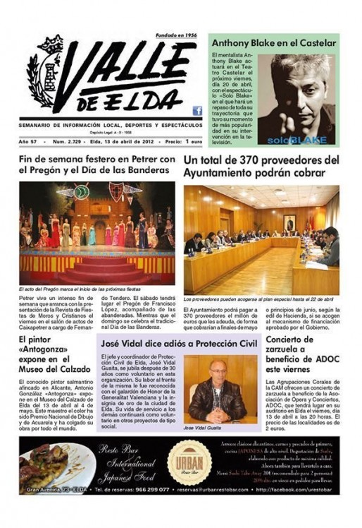 N&uacute;mero 2.729<span>13 de abril de 2012</span>