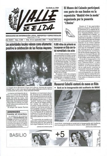 N&uacute;mero 2.350 - 12 de septiembre de 2003
