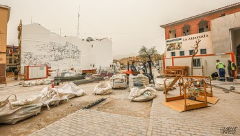 El mural de la Plaza de Arriba tendr&aacute; 600 metros y plasmar&aacute; la esencia de la zona entre los siglos XIV y XVI