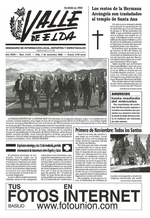 N&uacute;mero 2.312<span>1 de noviembre de 2002</span>