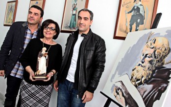 El artista eldense Daniel Cort&eacute;s retrata a San Ant&oacute;n en su 75 aniversario