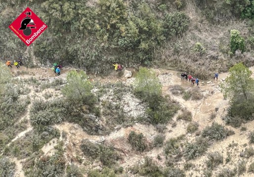 Rescate en helic&oacute;ptero de una senderista en Rabosa