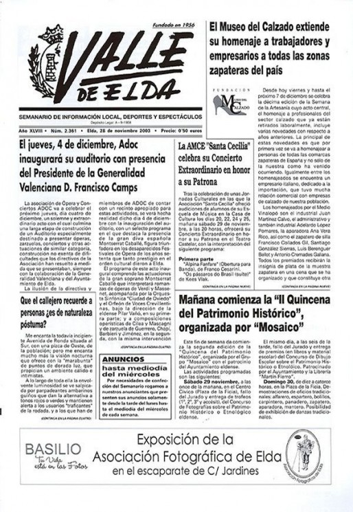 N&uacute;mero 2.361<span>28  de noviembre de 2003</span>