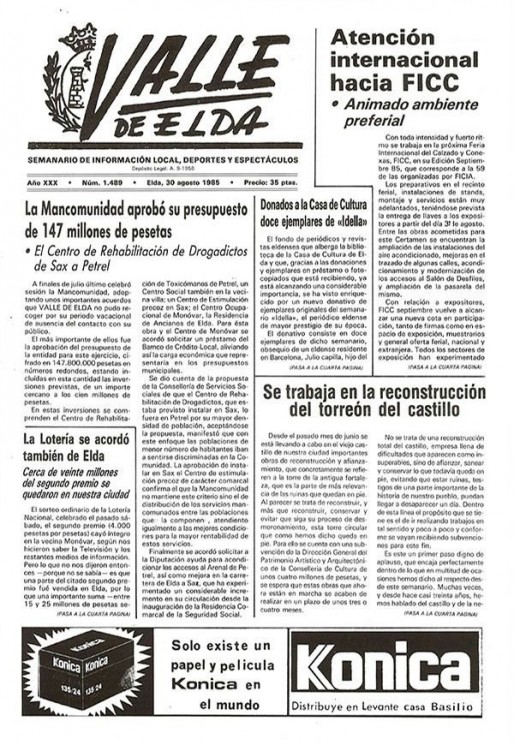 N&uacute;mero 1.489<span>30 de julio de 1985</span>