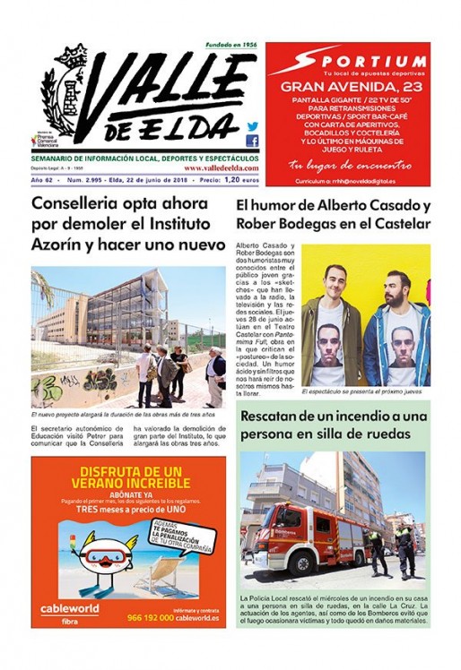 N&uacute;mero 2.995<span>22 de junio de 2018</span>