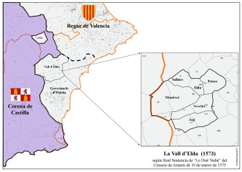 La "vall d'Elda", la comarca hist&oacute;rica