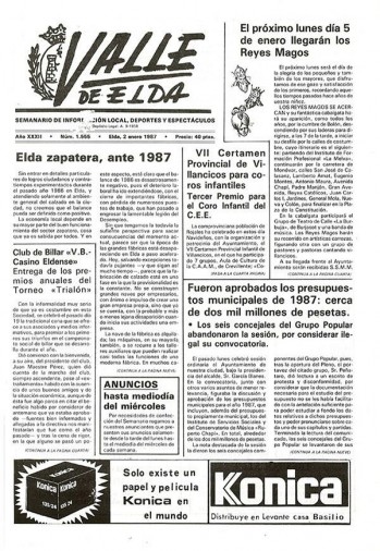 N&uacute;mero 1.555 - 2 de enero de 1987